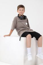 Фуфайка (футболка) для мальчика Леон-1 Виотекс СЕРО-БЕЖЕВЫЙ