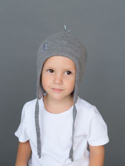 Шапка весенняя/осенняя вязаная ОРЕО (Пепельный)