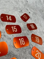 Номерки на ключи металлические