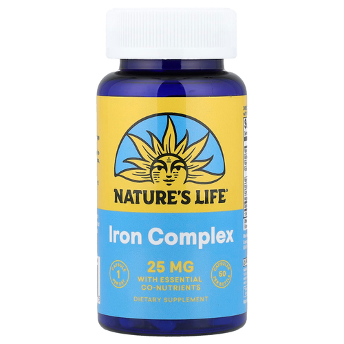 Nature's Life, комплекс с железом, 50 капсул
