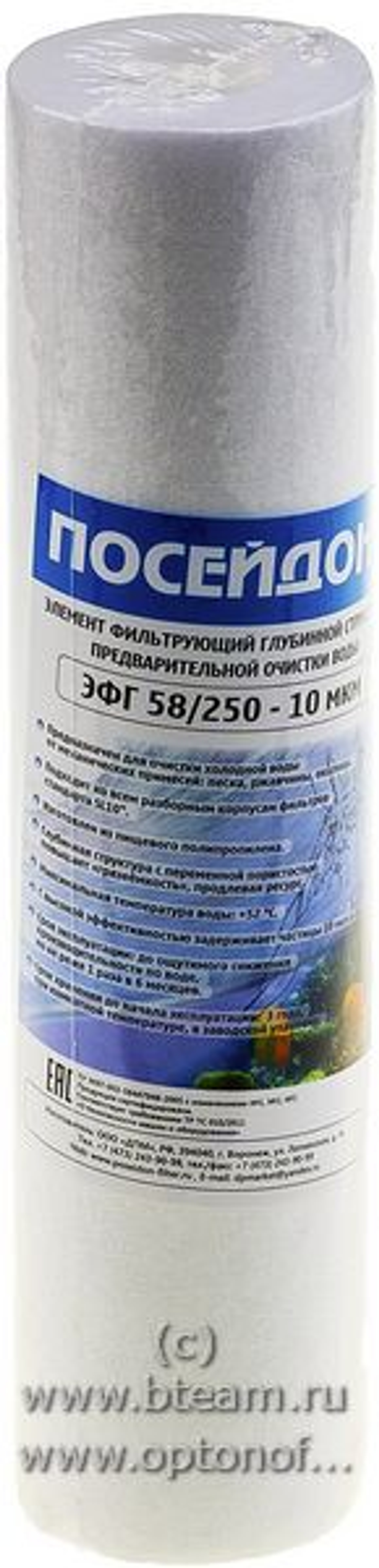 Картридж Посейдон ЭФГ 58/250-10мкм SL10