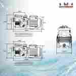 Песочный фильтр для бассейна до 36 м³ с насосом ESP0.33HP, до 25 кг песка, 4,5 м³/ч, WL-ADG350E