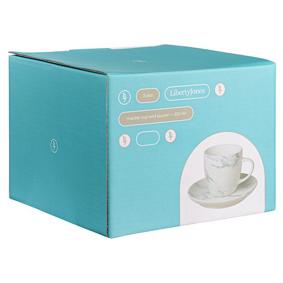 Набор чайных пар marble, 250 мл, 2 шт.