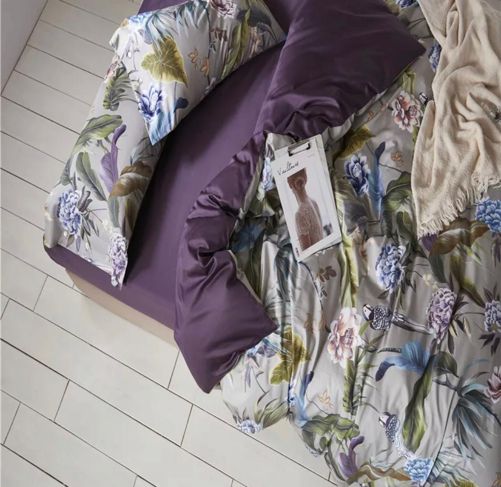 Комплект постельного белья ZEPHYR HOME ЕВРО пг. Мако-Сатин,Египетский хлопок Зеленый