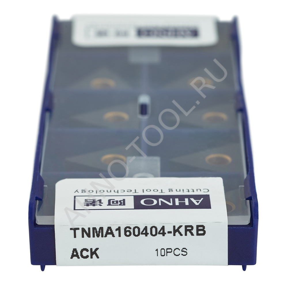 Пластина твердосплавная ISO TNMA160404-KRB ACK10E AHNO по чугуну, чистовая