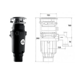 Измельчитель пищевых отходов Bone Crusher BC 910 AS Slim Line