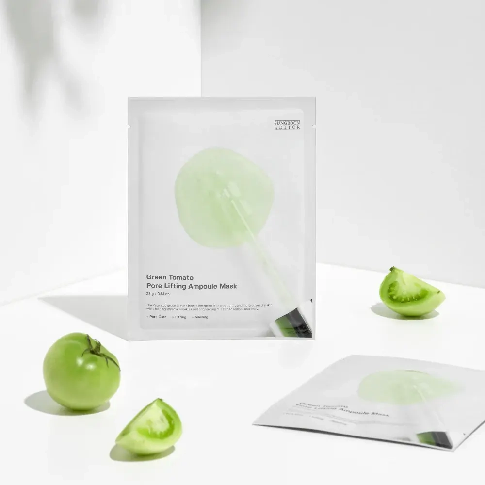 Sungboon Editor Green Tomato Pore Lifting Ampoule Mask 23g 1шт