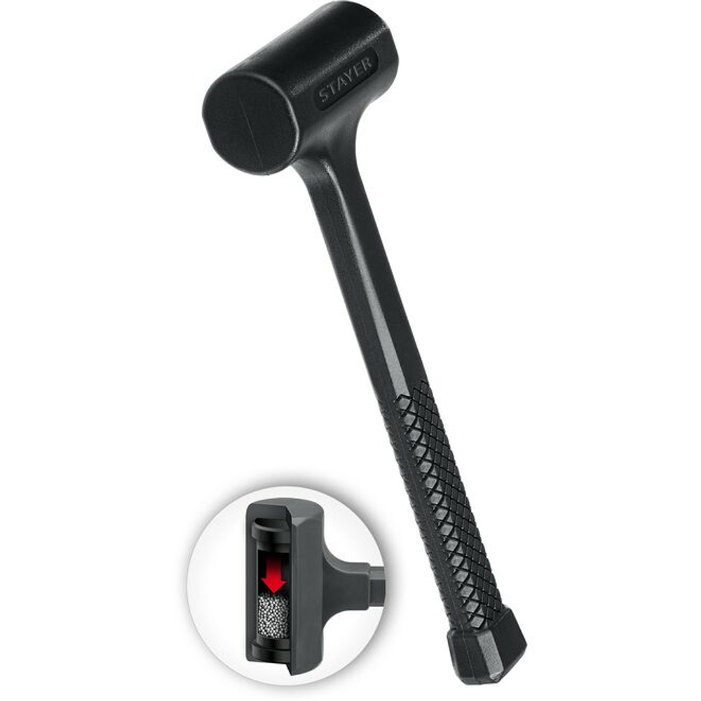 STAYER 450 г, 40 мм, облитый эластомером, безынерционный молоток 2042-450