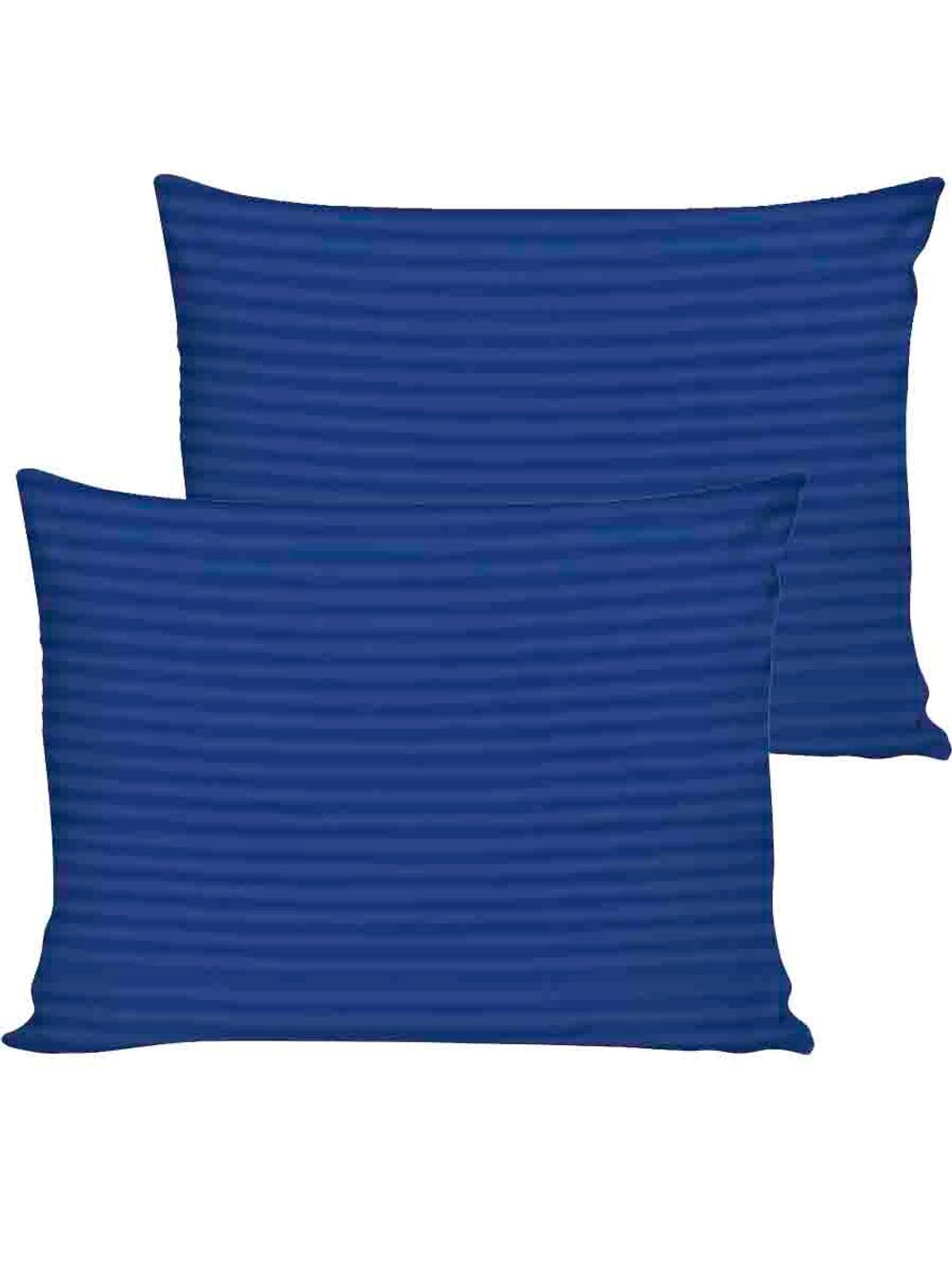 Постельное белье сатин-страйп Milky Garden "Dark blue" 2-спальное Наволочка 50х70 см 2 шт Простынь 240x215 см Пододеяльник 175x215 см