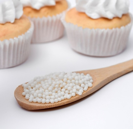 Посыпка рис воздушный "Жемчуг" белый (серебро), 50 г