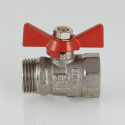 Кран шаровой VALTEC COMPACT рукоятка бабочка вн.-нар.