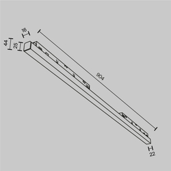 Трековый светильник Technical TR030-4-30W3K-WW-DS-W