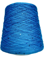 Пряжа на бобине (Италия)95% хлопок с пайетками 5% п/л 100г-450м 380г