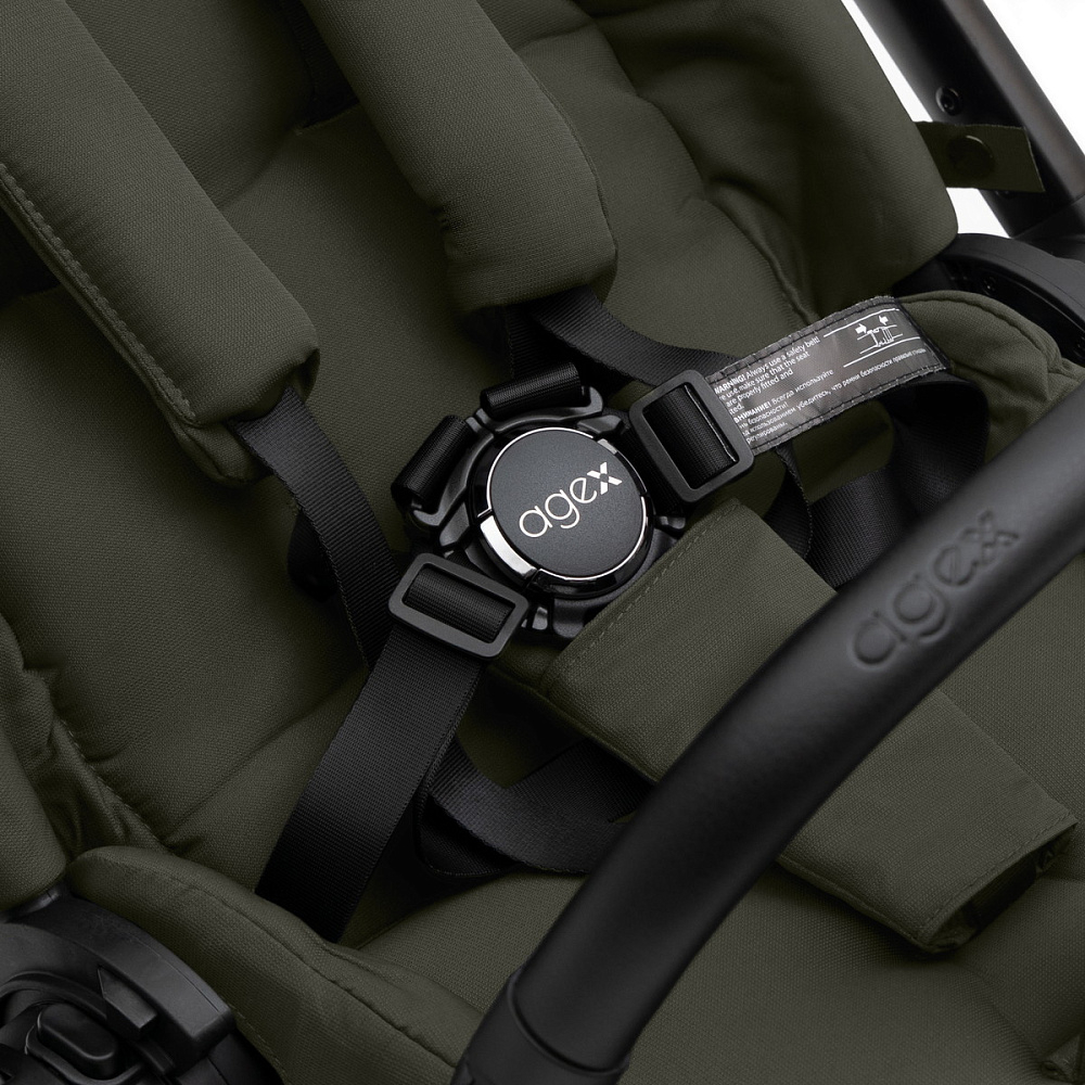 Коляска Agex Prima Pro 3 в 1 с автокреслом i-Safe S Black APF664 Green (Зеленый)