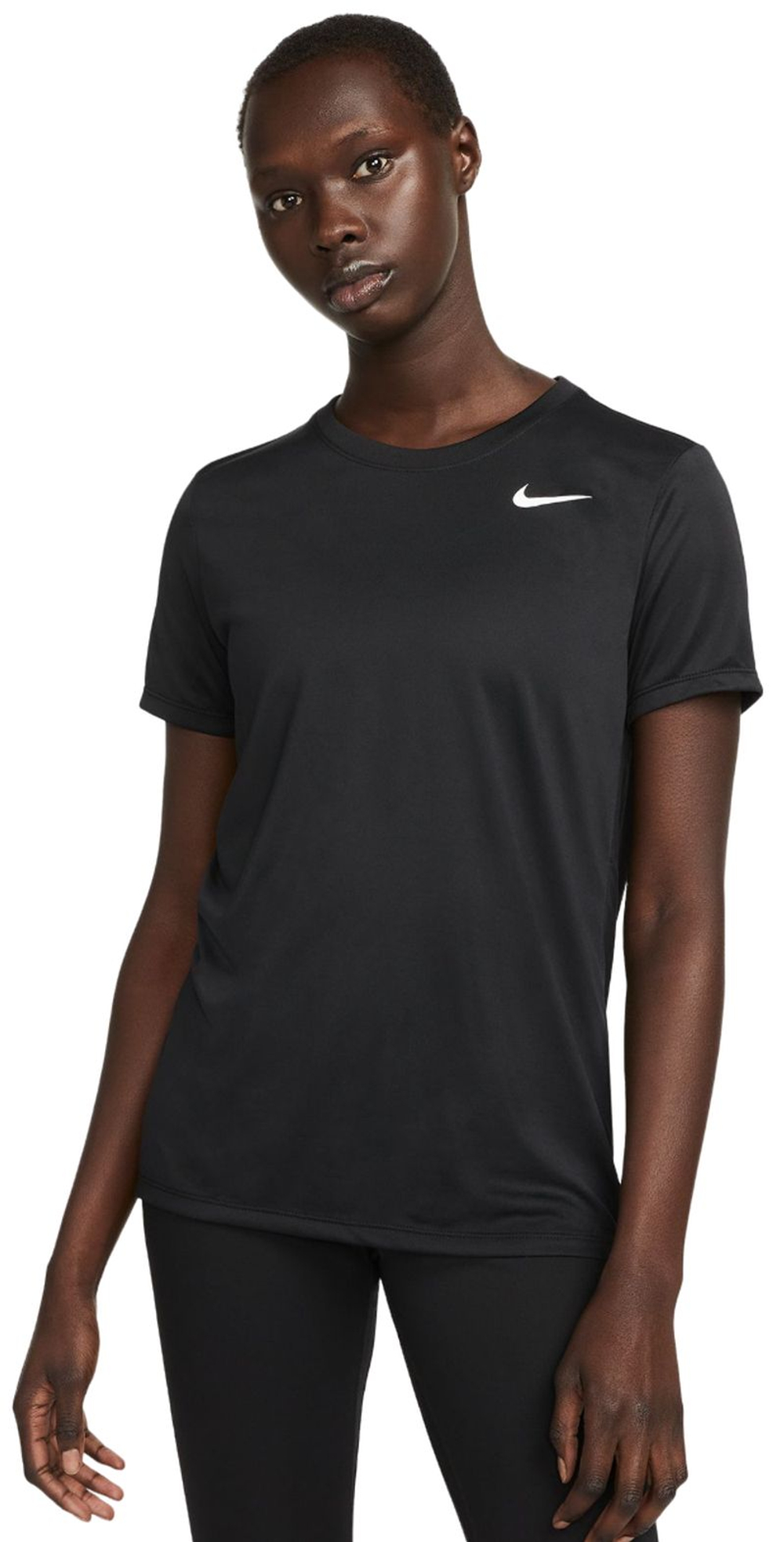 Женская теннисная футболка Nike Dri-Fit- black/white