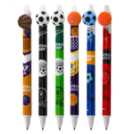 Ручка гелевая пиши-стирай Alingar, автомат, "Мячики", 0,5 мм, синяя, круглый, цветной, пластиковый корпус, карт. уп.