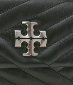 кожаная сумка через плечо kira chevron TORY BURCH - черный(90456)