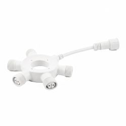 UTC-F90 Y6 WHITE Соединитель для гирлянд серии F90RPO. круговой. 1 вход-5 выходов. Белый. ТМ Uniel