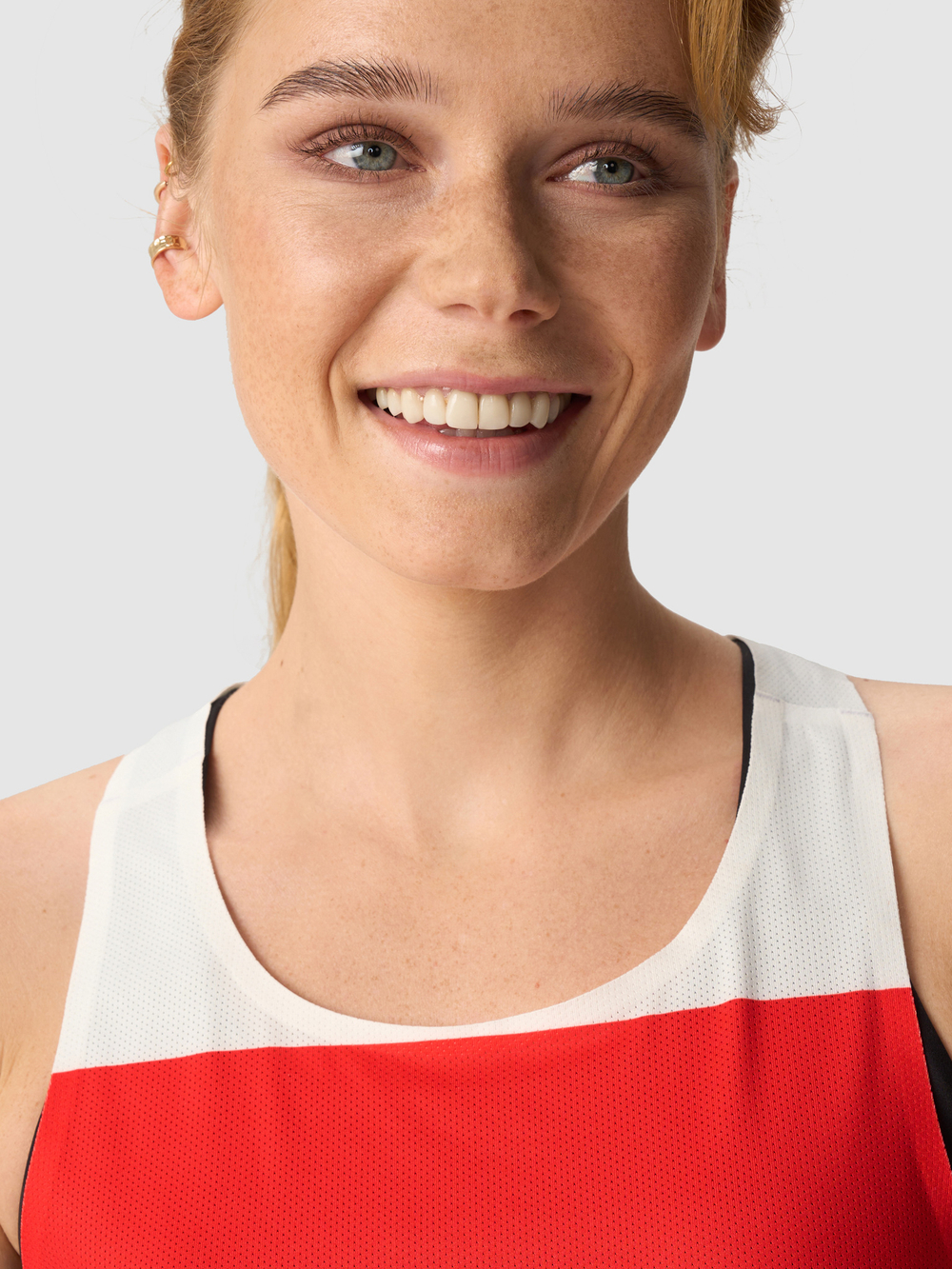 Майка женская GRI Маяк бело-красная