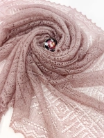 Оренбургский пуховый платок-паутинка А120-06 магнолия