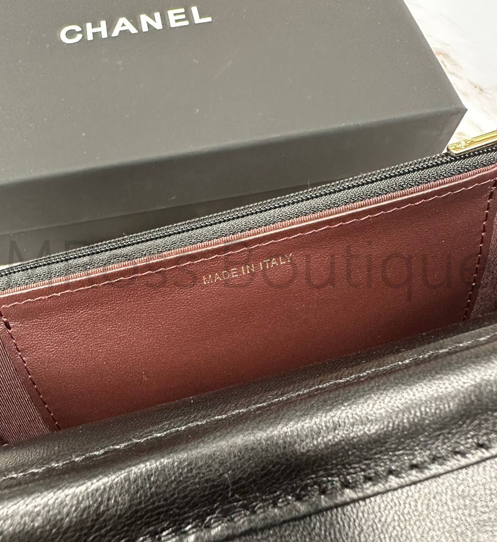 Черная маленькая сумочка на цепочке Chanel Woc премиум класса