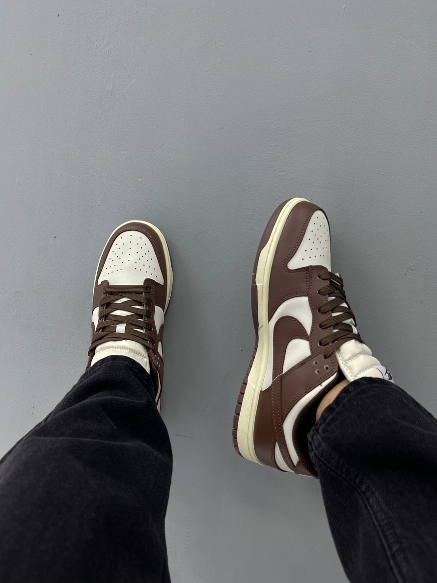 Кроссовки Nike Dunk Low #A5532 (бел.-кор.)