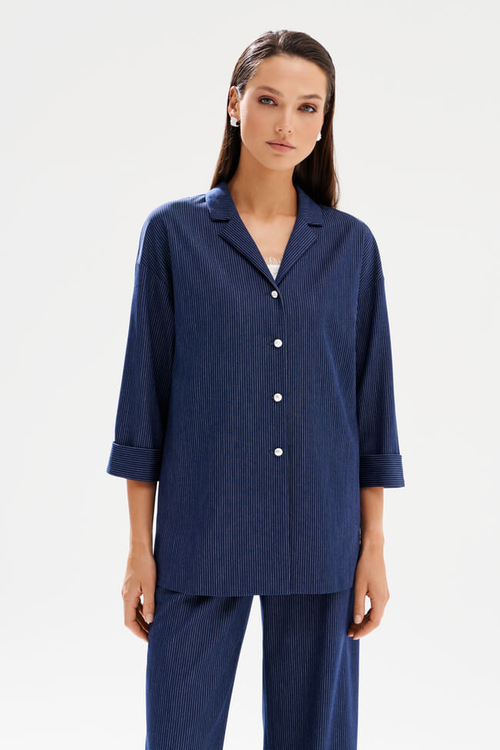 1976 Жакет женский (синий в полоску)