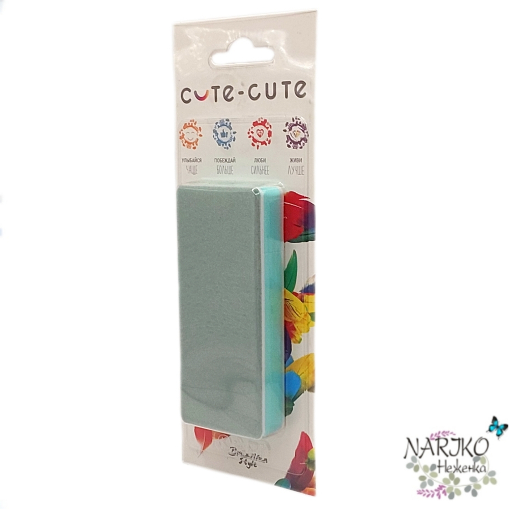 Баф для ногтей полировочный CUTE-CUTE, цвет ассорти.