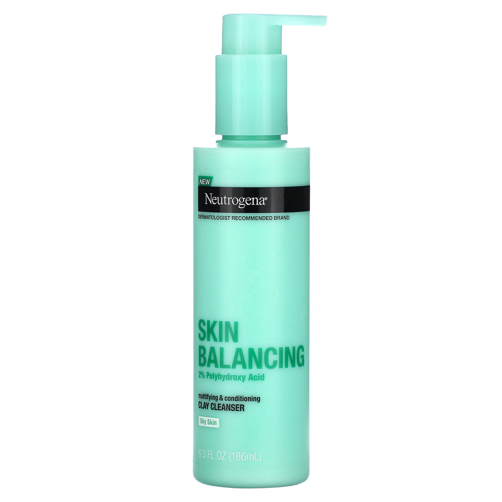 Neutrogena, Skin Balancing, очищающее средство с глиной, 186 мл (6,3 жидк. унции)