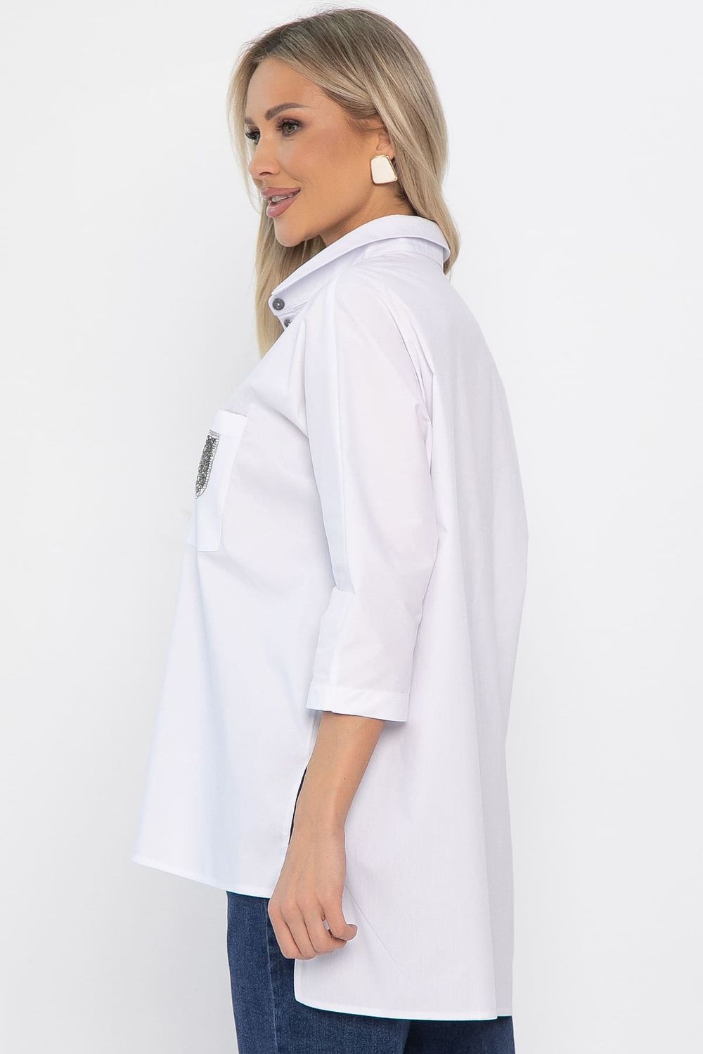 Рубашка хлопковая Аристократка НЬЮ (белая) Б14483-10М LT Collection