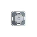 GLOSSA 2-клавишный ВЫКЛЮЧАТЕЛЬ с подсветкой, сх.5а, 10АХ, механизм, АНТРАЦИТ