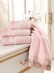 LALEZAR  полотенце махровое Soft Cotton розовое