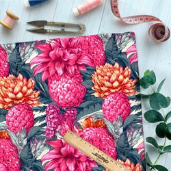 Ткань премиум дюспо экзотический цветник