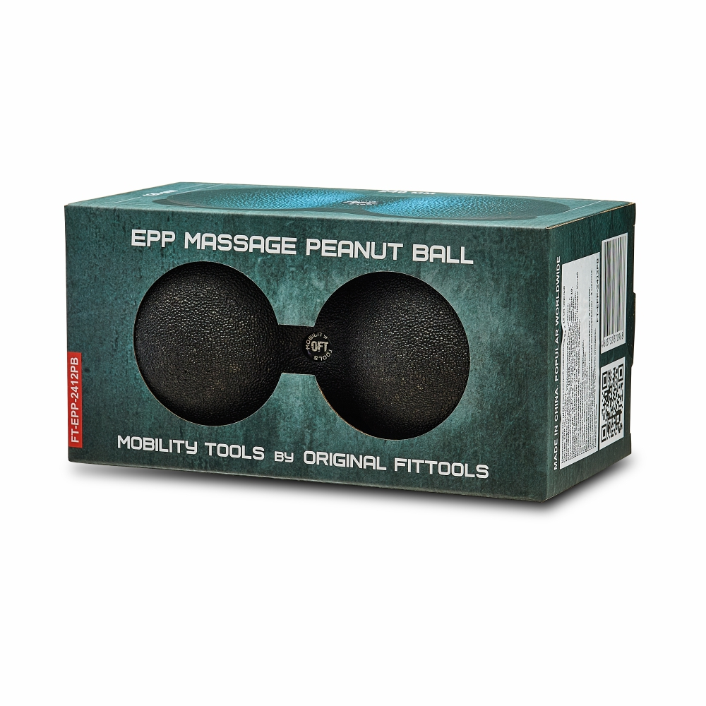 Шар массажный сдвоенный 24 х 12 см черный