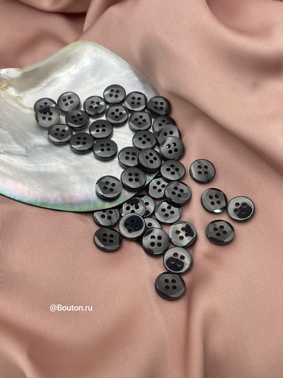 Пуговицы на прокол керамические черные граненые
