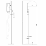 Смеситель для ванны Abber Wasserfall AF8615NG никель