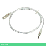 Кабель-удлинитель аудио Buro CAB025-1m Jack 3.5 (m)/Jack 3.5 (f)1м. прозрачный
