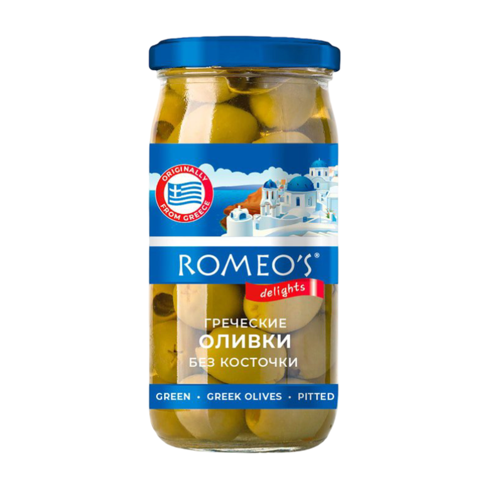 Оливки REMEOS DELIGHTS греческие гигант без косточки 340г