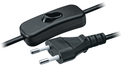 Шнур Navigator 94 668 NPS-FS-170-2x0.75-BL 1.7м с выкл. чёрный