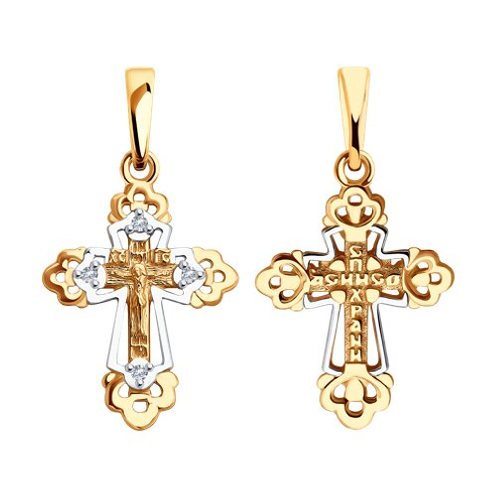 Подвеска из золота с фианитами