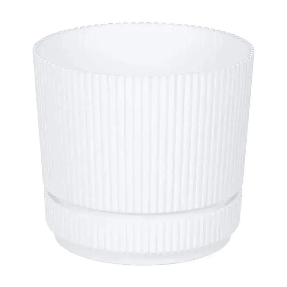 Кашпо СТРИП D140мм 1,3л с подставкой Белый