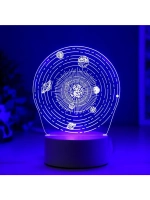 Светильник 3D ночник RISALUX «Космос», LED RGB, от сети, 9.5