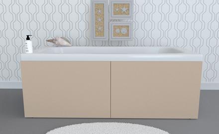 Экран под ванну откидной TR-5-203 бежевый матовый soft touch