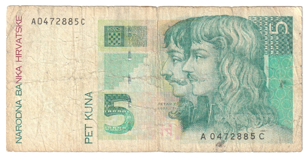 Croatia, 5 Kuna, 1993, F