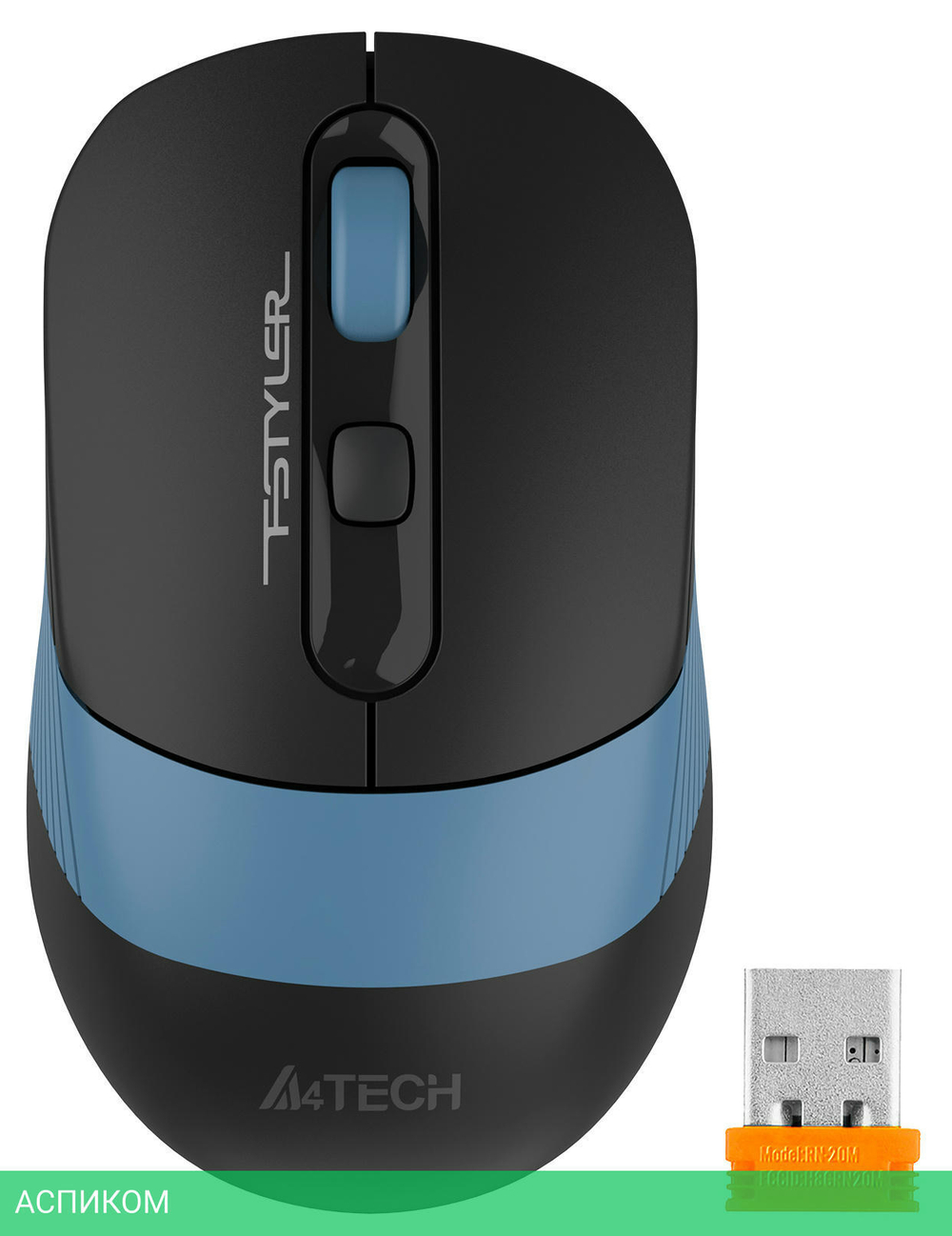 Мышь A4Tech Fstyler FB10C черный/синий