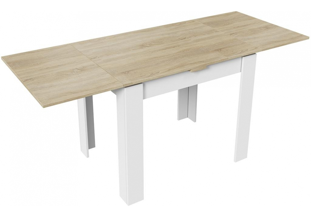Стол деревянный Woodville Промо Тип 3 белый, дуб сонома светлый