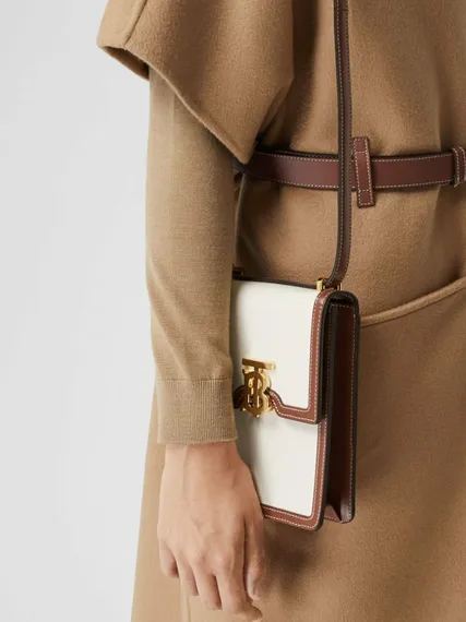 Кожаная сумка Burberry Robin коричневый