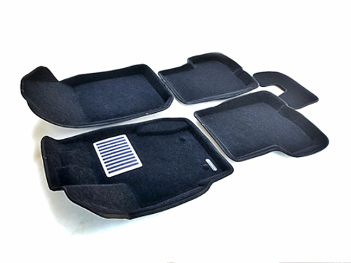 Коврики салона для RENAULT Duster (2014-) / NISSAN Terrano (2014-) Euromat 3D Lux черные. Арт. EM3D-004209