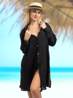 туника с капюшоном пляжная рубашка удлиненная