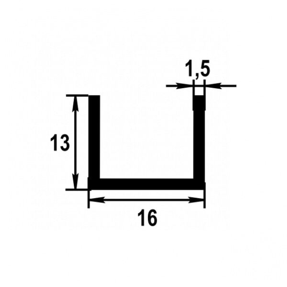Швеллер Лука 13*16*13*1,5 Шв 06.2000.501л серебро
